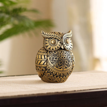 Antique Carved Owl Figurine
