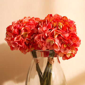 Pink Hydrangea Faux Flower Bouquet, Single (30cm)