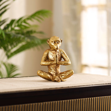 Meditating Monkey Figurine