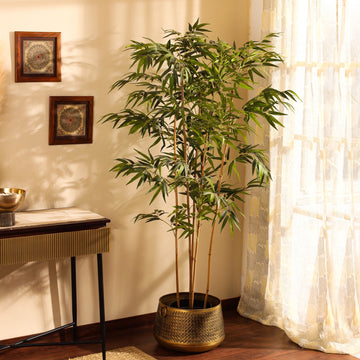 Faux Bamboo Plant, 6 feet