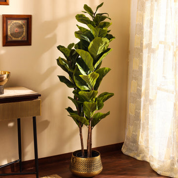 Faux Fiddle Leaf Fig Plant, 5 Feet