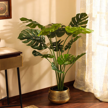 Faux Monstera Plant, 4 Feet
