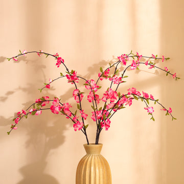 Baby Pink Cherry Blossom Faux Flower Stick, Single (100cm)