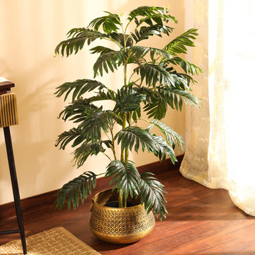 Faux Areca Palm Plant, Dark Green, 4 feet