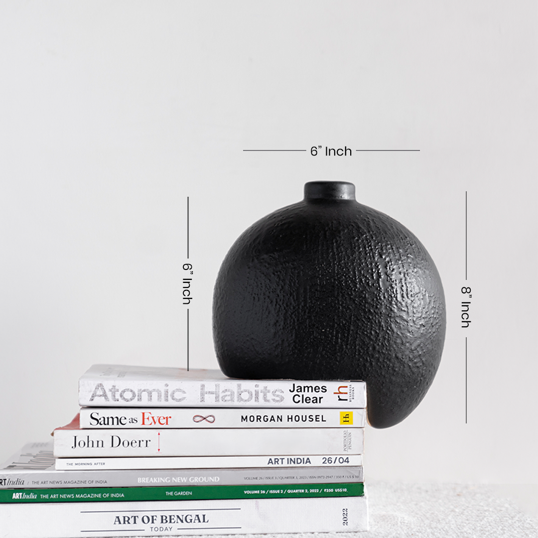 Spillover Vase (Textured black)