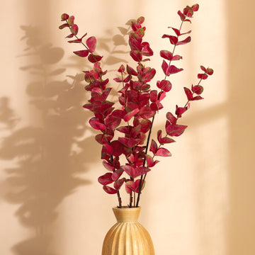 Faux Red Eucalyptus Stick, Set of 3 (80cm)