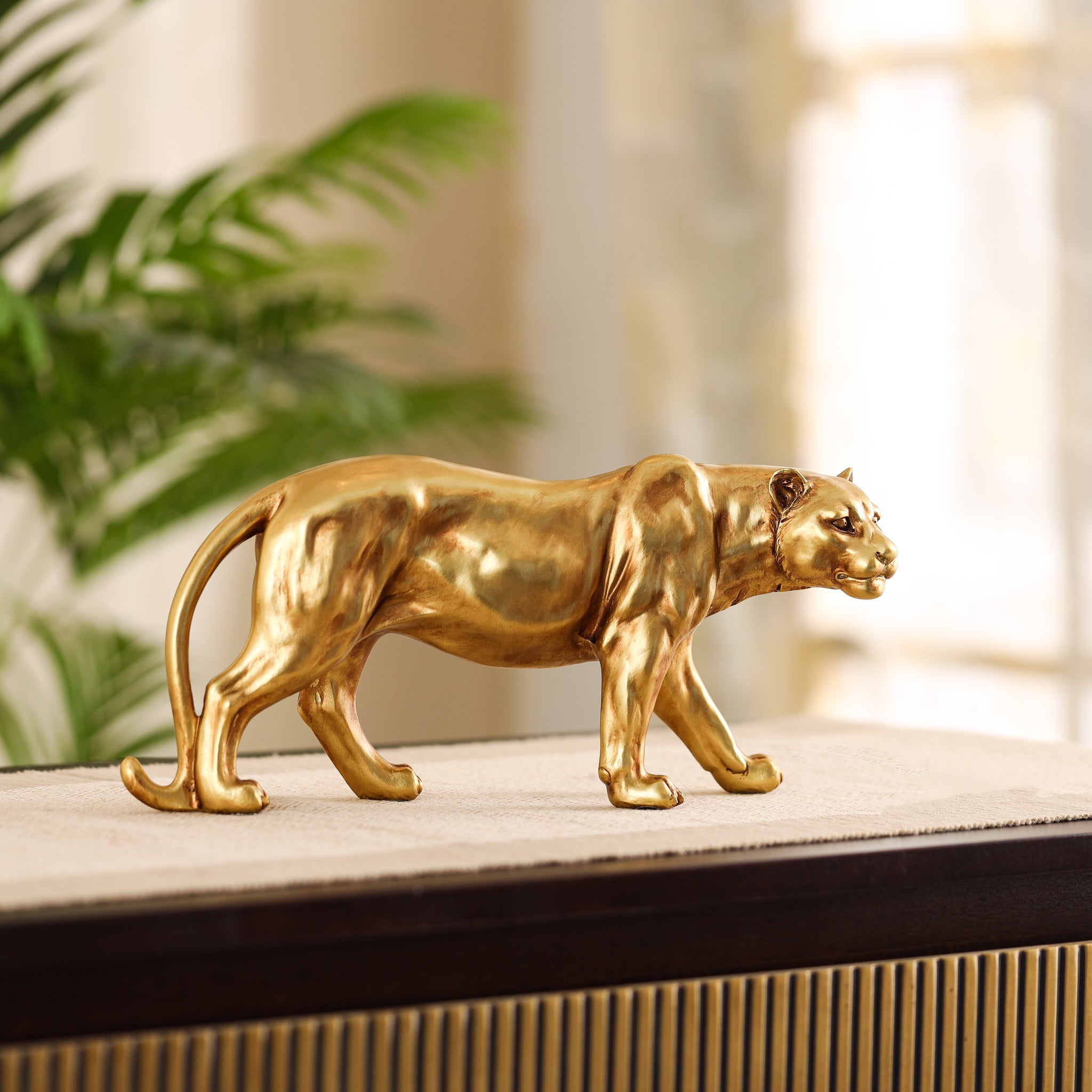 Walking Leopard Figurine