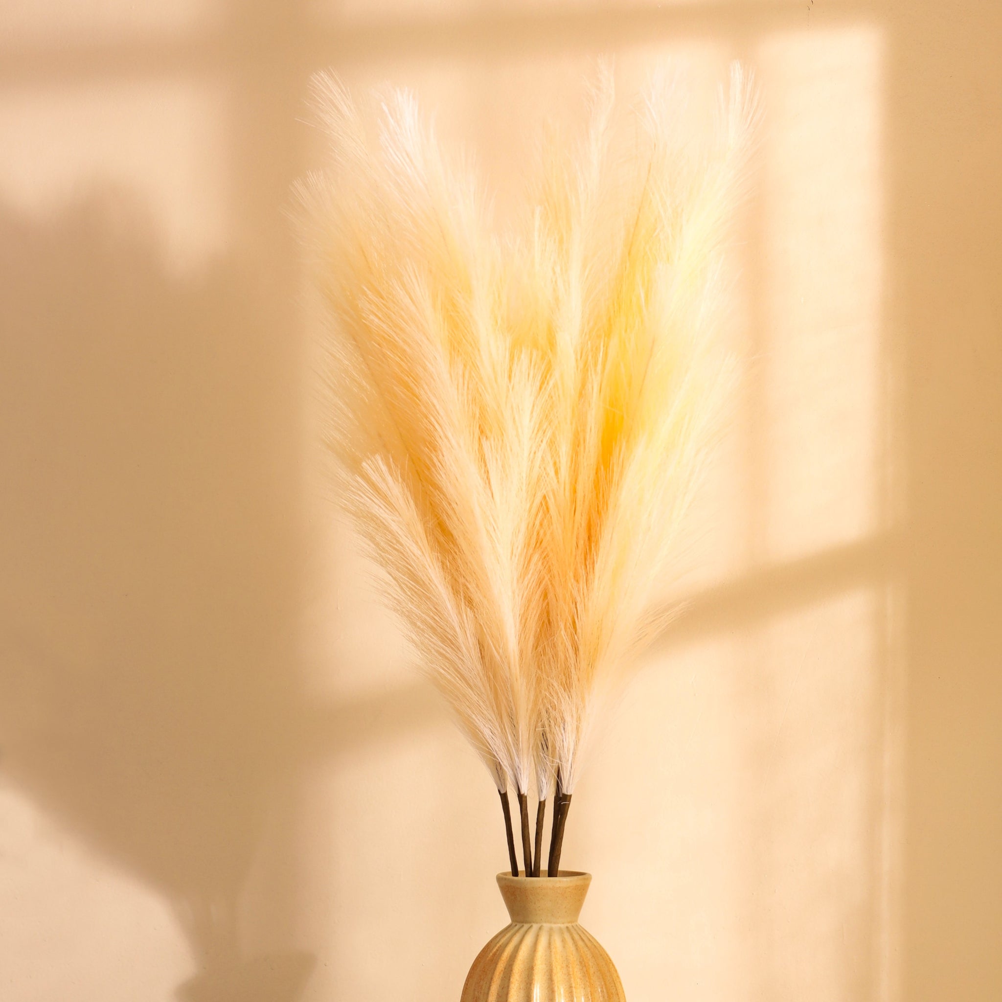 Beige Faux Pampas Sticks, Set of 3 (110cm)