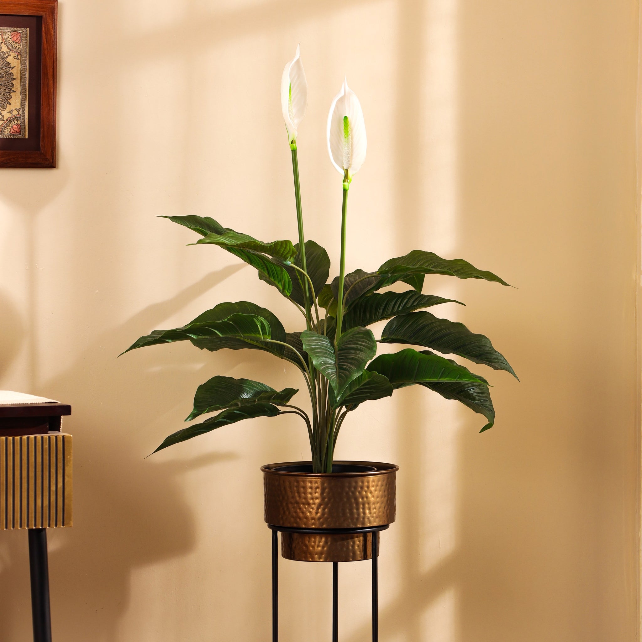 Faux Peace Lily Plant, 2.5 Feet