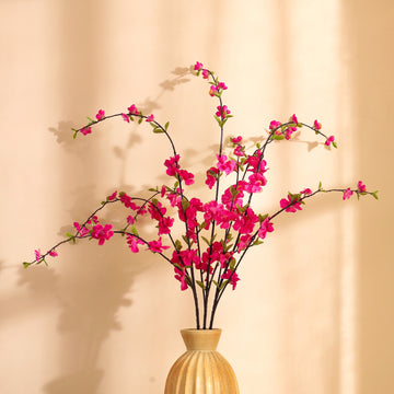 Pink Cherry Blossom Faux Flower Stick, Single (100cm)