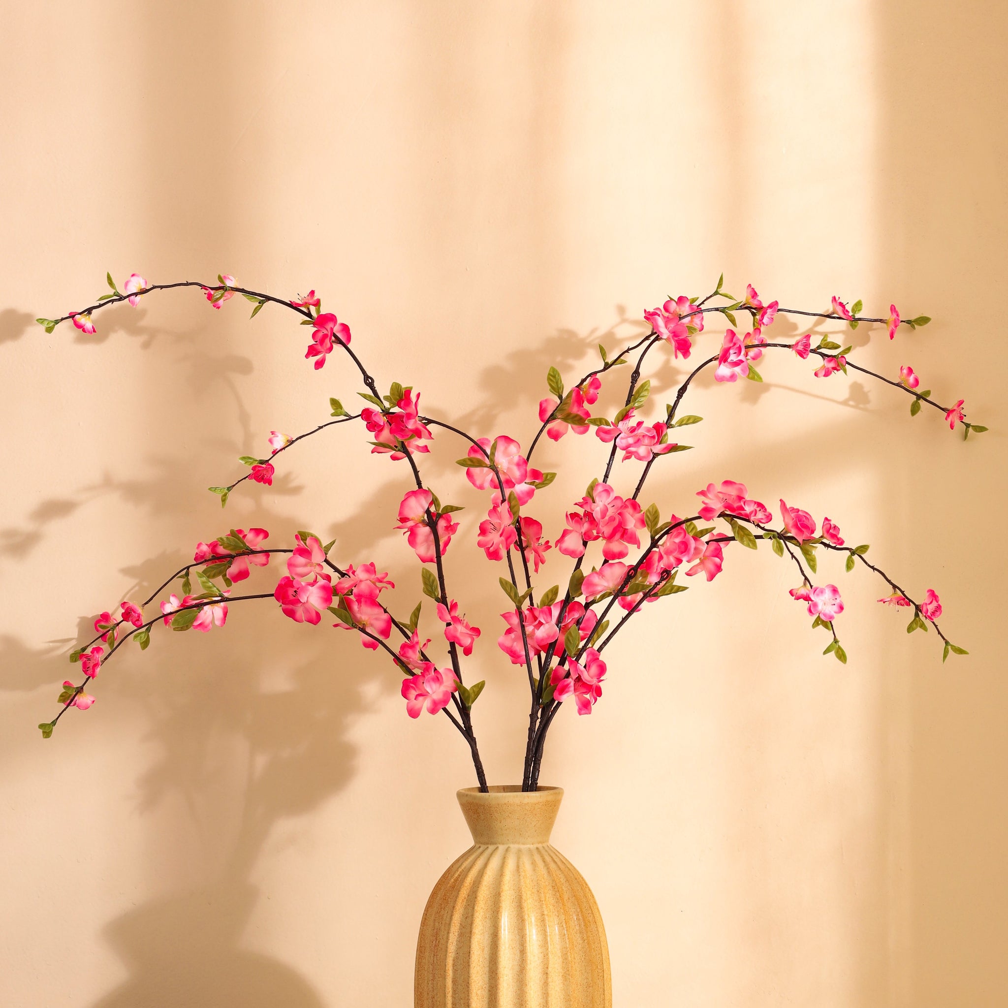 Baby Pink Cherry Blossom Faux Flower Stick, Single (100cm)