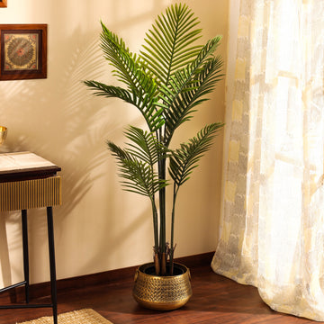 Faux Lush Areca Palm Plant, 5 feet