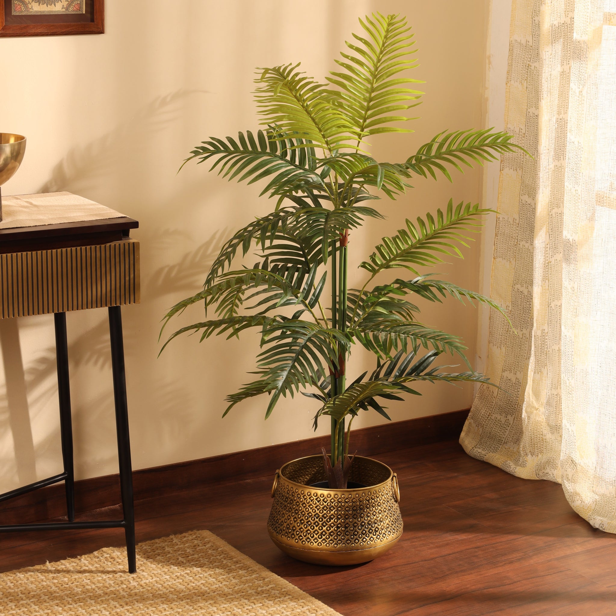 Faux Areca Palm Plant, Green, 4 feet
