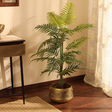 Faux Areca Palm Plant, Green, 4 feet