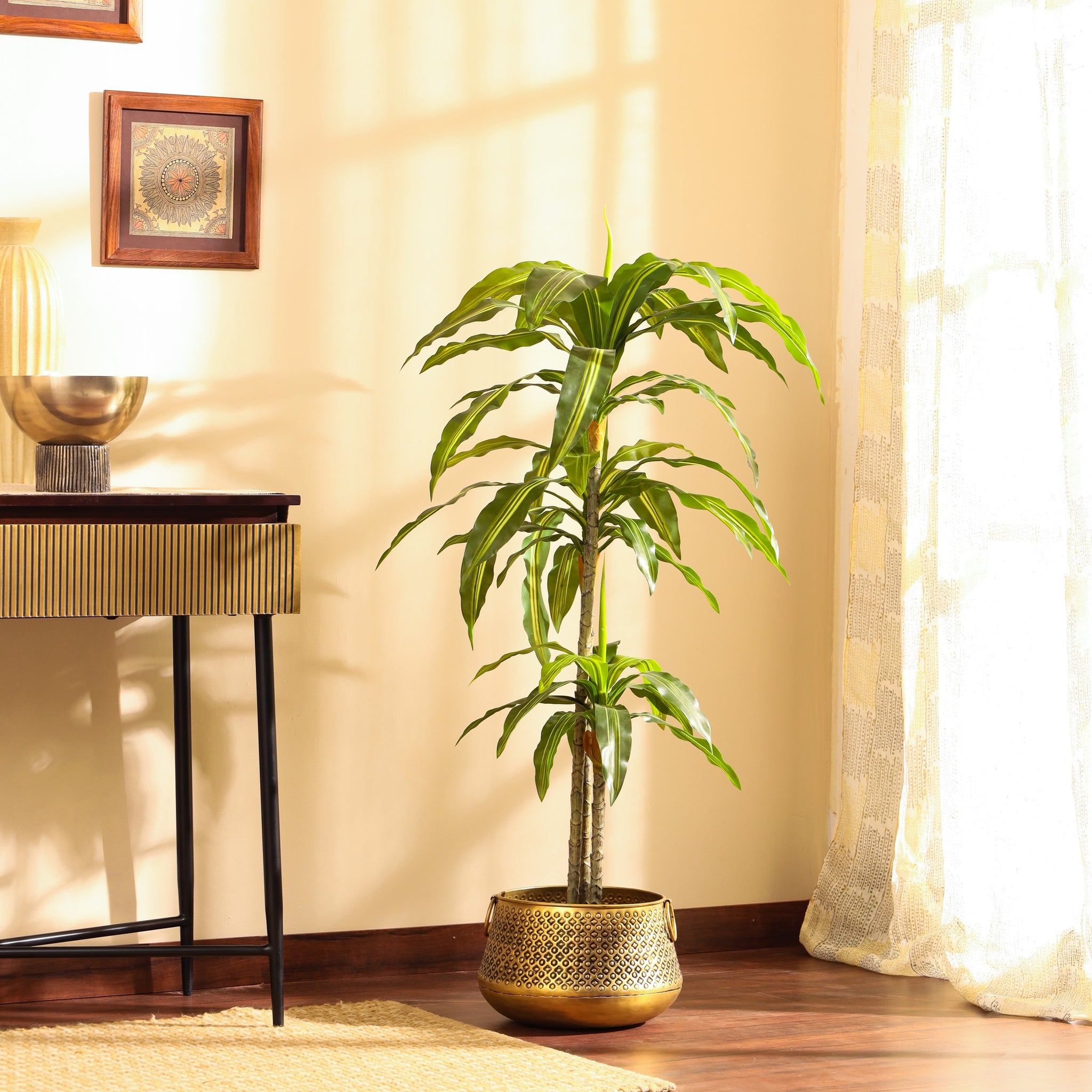 Faux Dracaena Plant, 4 Feet