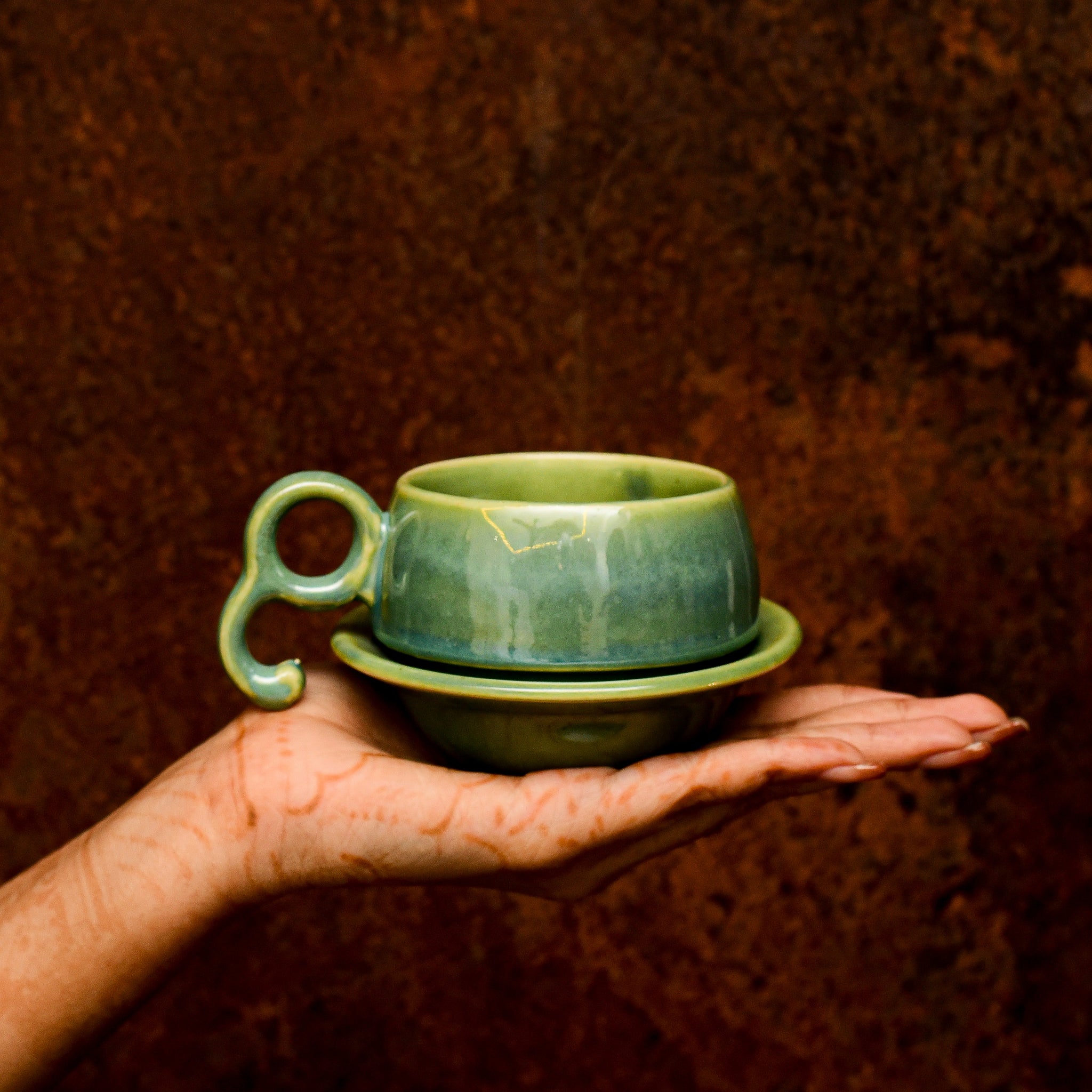 Mayra Cup and Saucer - Sage