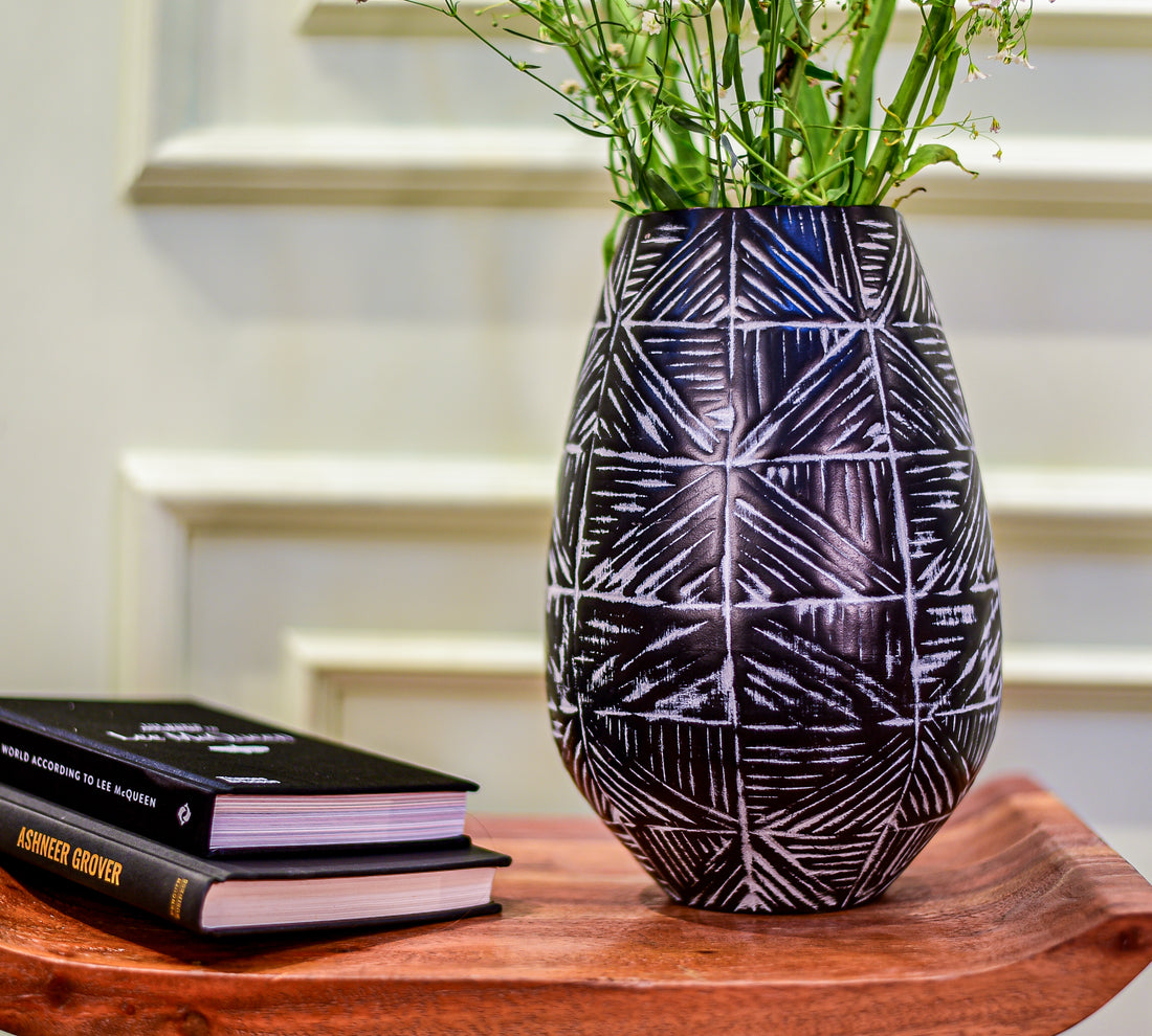 Eden Geometric Metal Vase