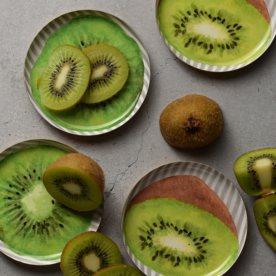 Kiwi Slice and Half Coasters